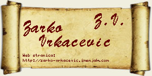 Žarko Vrkačević vizit kartica